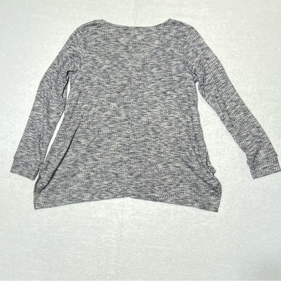 Knox Rose Sweater Women’s M Gray Long Sleeve V Neck Pullover Lightweight Knit - Picture 7 of 11